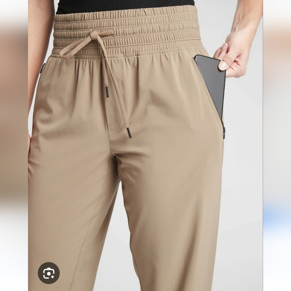 Athleta Tan Track Pants Lightweight Joggers